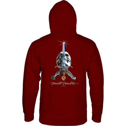 Sweat Hood Powell Peralta Skull & Sword - Maroon
