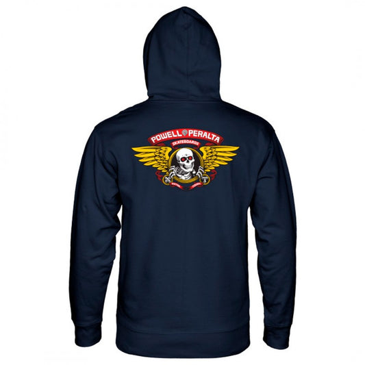 Sweatshirt Hoodie Powell Peralta Winged Ripper Azul Escuro