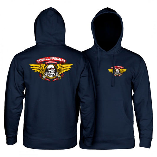 Sweatshirt Hoodie Powell Peralta Winged Ripper Azul Escuro