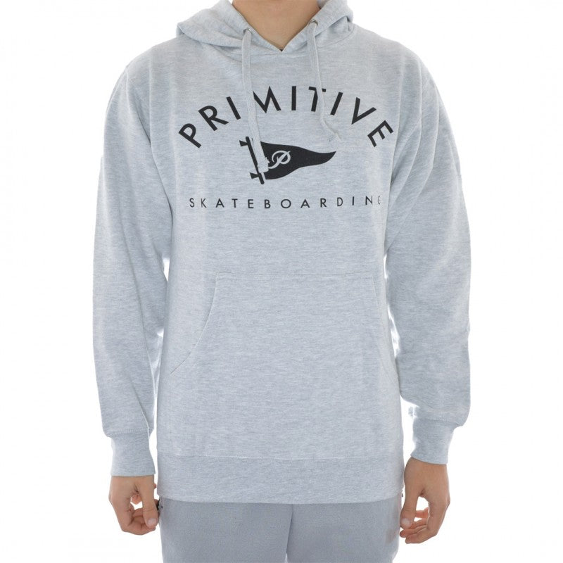Sweat Hood Primitive Core Logo 2 Grey Heather