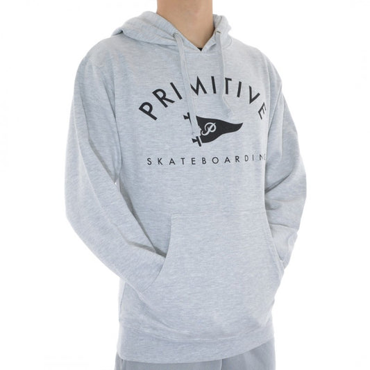 Sweat Hood Primitive Core Logo 2 Gray Heather