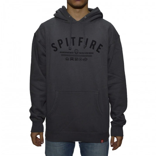 Sweat Hood Spitfire Burn Division Charcoal/Black