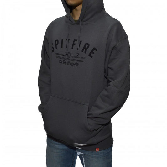 Sweat Hood Spitfire Burn Division Charcoal/Black