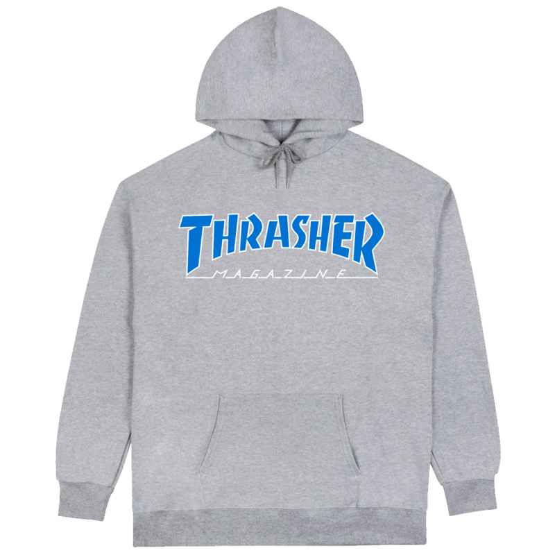 Thrasher Sketch Hoodie - Gray Blue