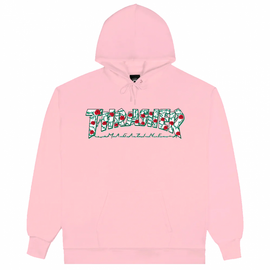 Thrasher Roses Hoodie - Light Pink