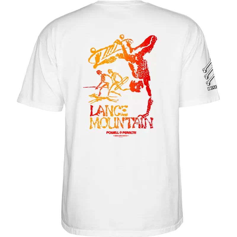 T-Shirt Powell Peralta Bones Brigade Lance Mountain Series 17 - White