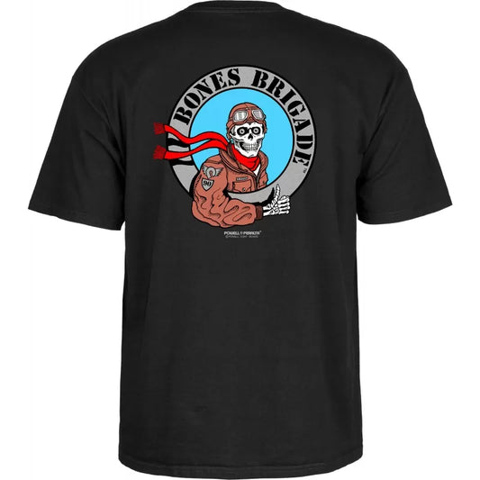 T-Shirt Powell Peralta Bones Brigade® Ripper Pilot - Black Silver