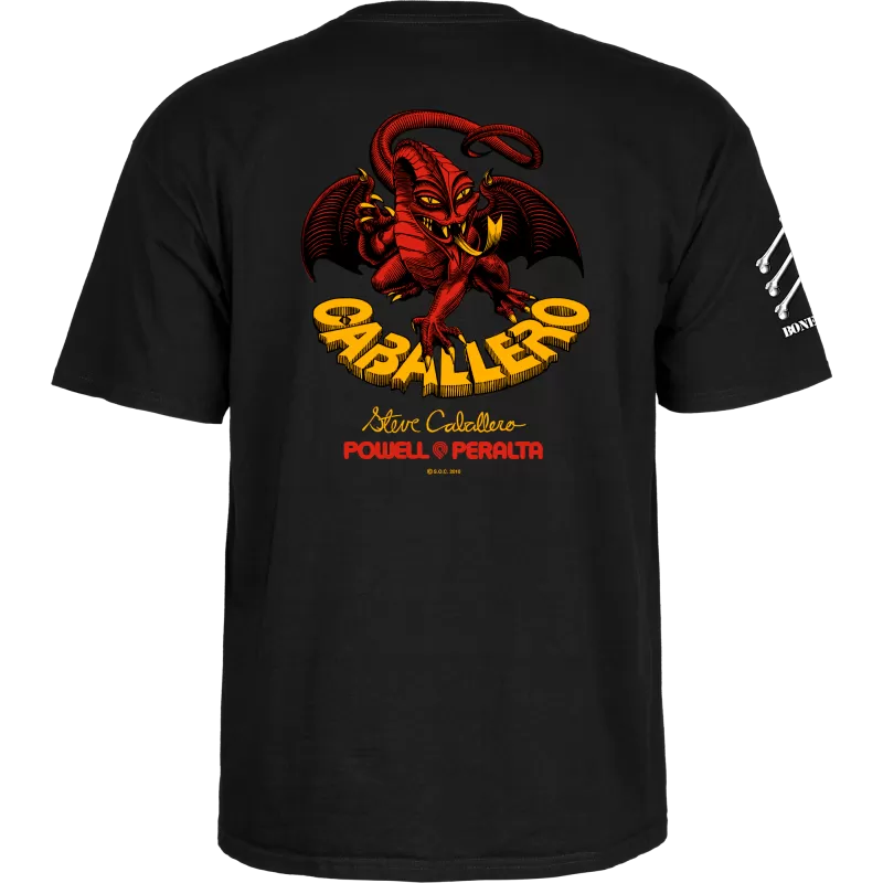 T-Shirt Powell Peralta Bones Brigade Steve Caballero Series 17 - Black