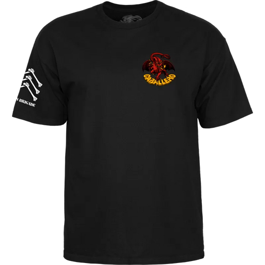 T-Shirt Powell Peralta Bones Brigade Steve Caballero Series 17 - Black