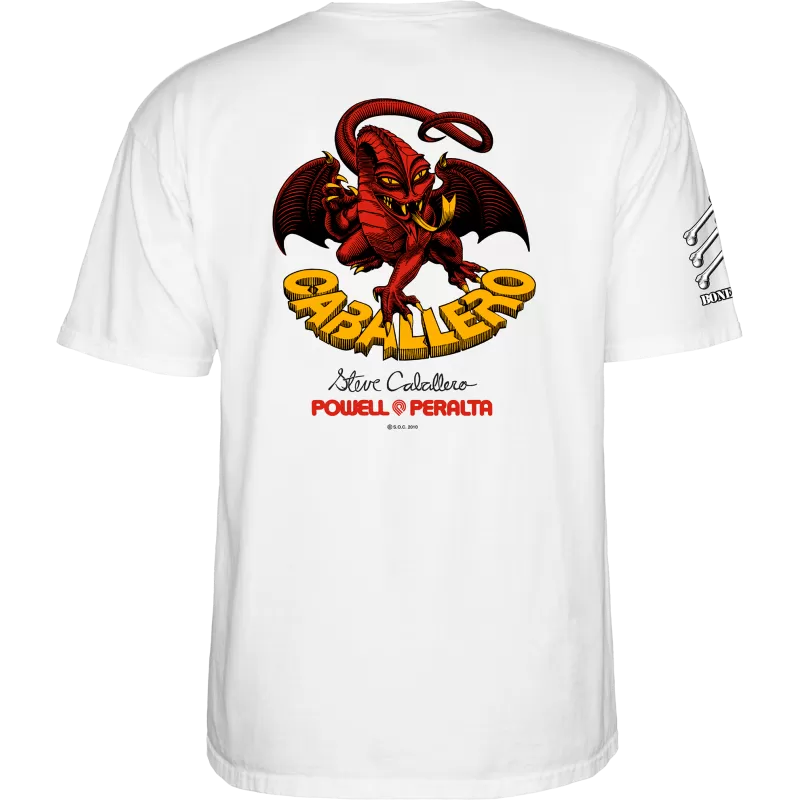 T-Shirt Powell Peralta Bones Brigade Steve Caballero Series 17 - White