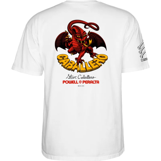 T-Shirt Powell Peralta Bones Brigade Steve Caballero Series 17 - White