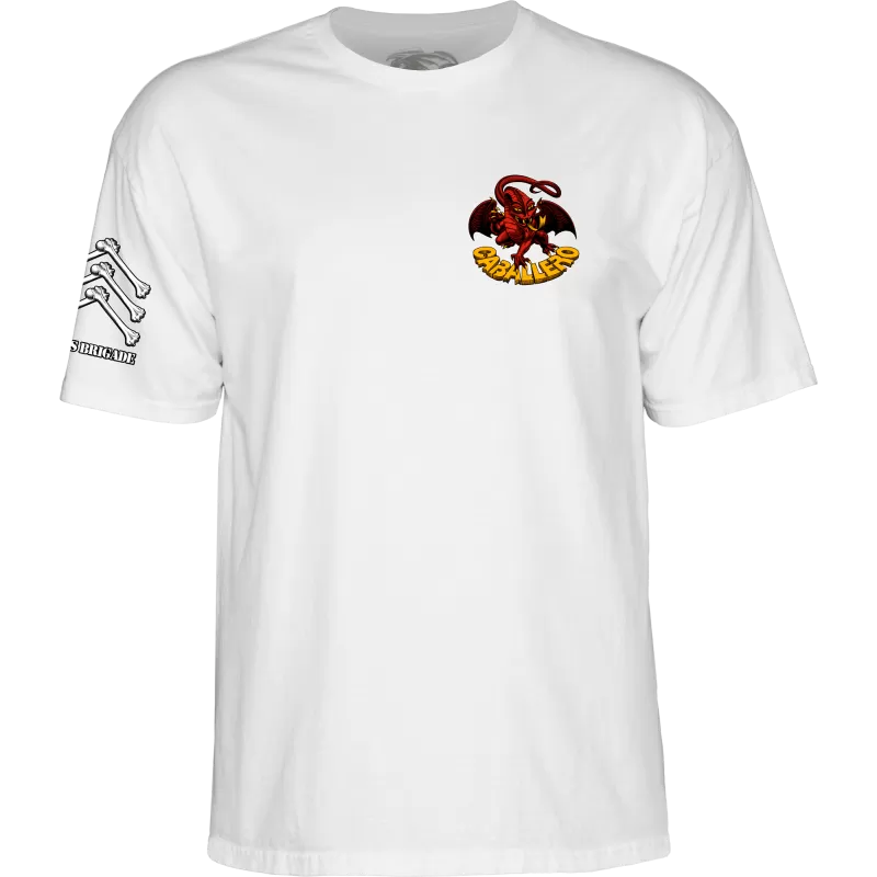 T-Shirt Powell Peralta Bones Brigade Steve Caballero Series 17 - White