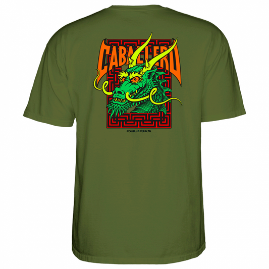 T-Shirt Powell Peralta Caballero Street Dragon - Military Green