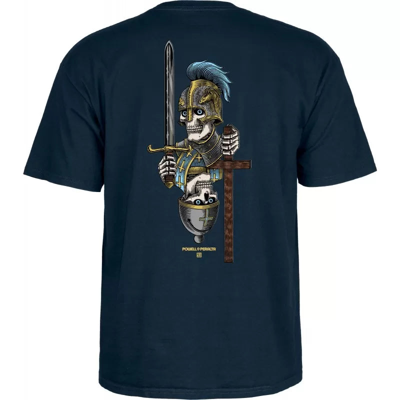 Powell Peralta Dan Corrigan Chess Skulls T-shirt - Navy