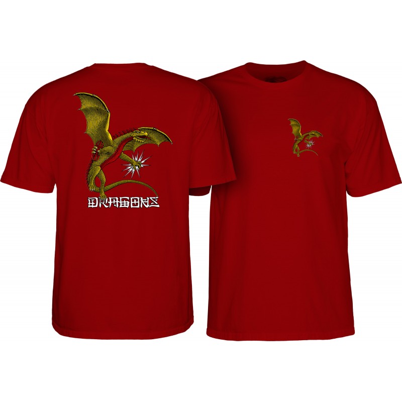 T-Shirt Powell Peralta Dragon Logo - Garnet