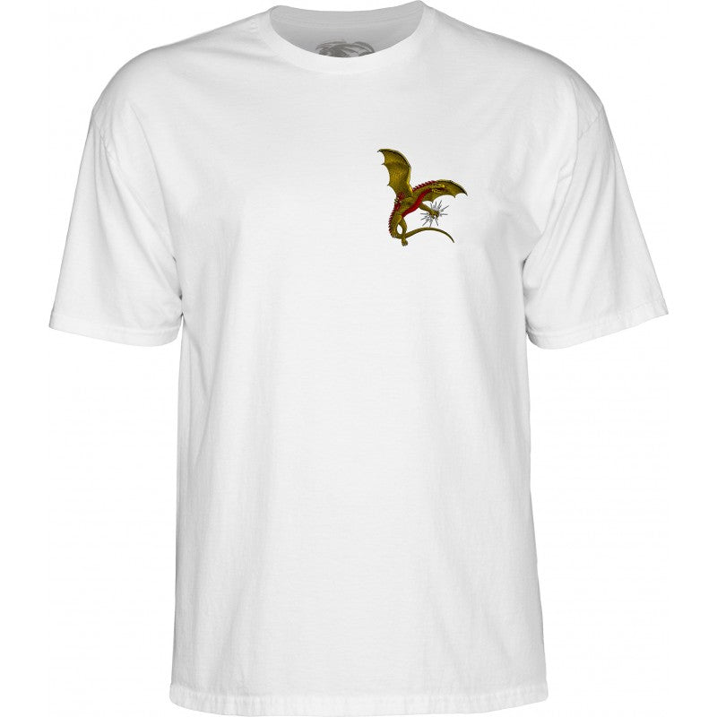 T-Shirt Powell Peralta Dragon Logo - White