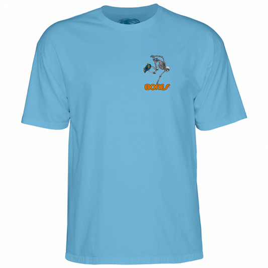 T-Shirt Powell Peralta Skate Skeleton - Baby Blue