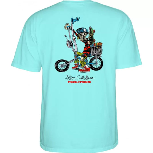 Powell Peralta Steve Caballero Chopper Bike T-Shirt - Celadon