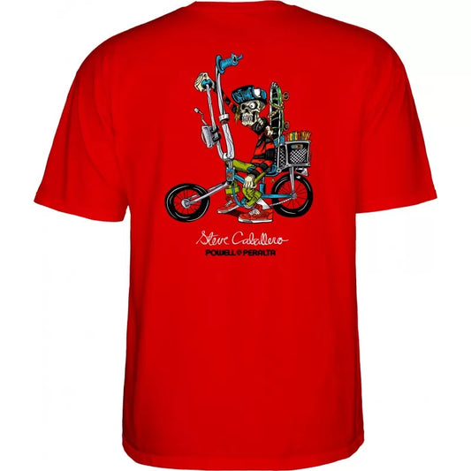Powell Peralta Steve Caballero Chopper Bike T-Shirt - Red