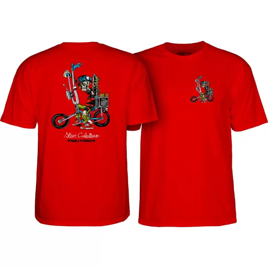 Powell Peralta Steve Caballero Chopper Bike T-Shirt - Red