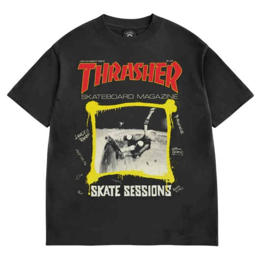 T-Shirt Thrasher December 1983 Vintage - Black