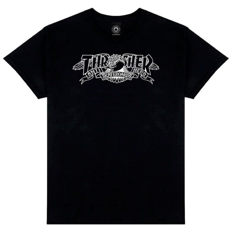 T-Shirt Thrasher x Anti-Hero Mag Banner - Black