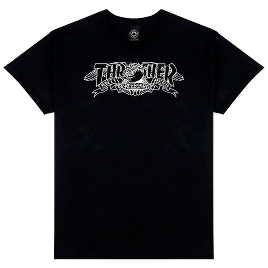 T-Shirt Thrasher x Anti-Hero Mag Banner - Black
