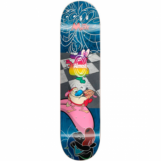Almost Max Geronzi Ren & Stimpy Mixed Up R7 Skateboard Deck 8.5"