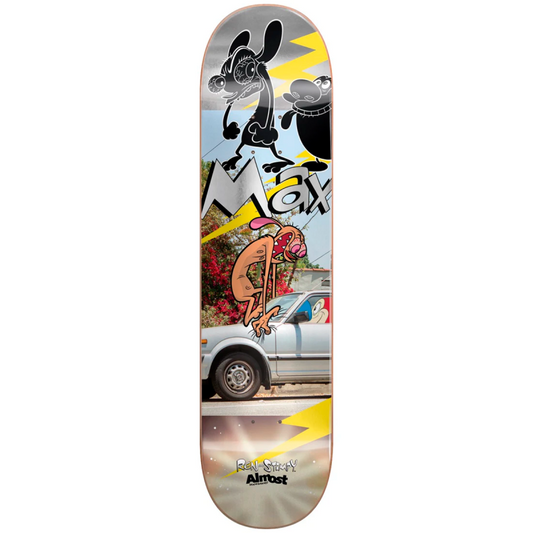 Almost Max Geronzi Ren & Stimpy Road Rage R7 Skateboard Deck 8.25"
