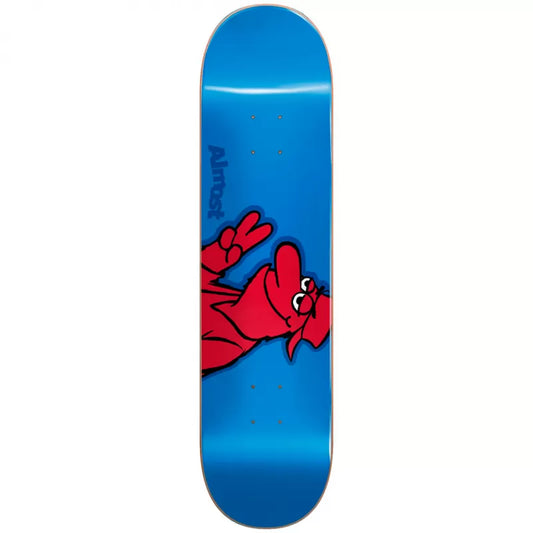Almost Red Head Blue Skateboard Deck 8.375"