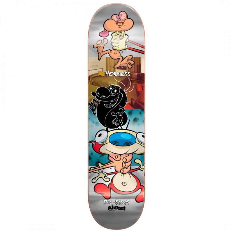 Almost Youness Amrani Ren & Stimpy Room Mate R7 Skateboard Deck 8.0"