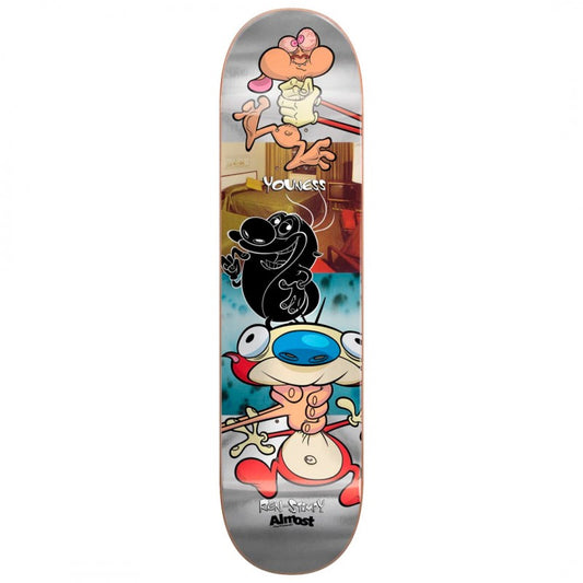 Almost Youness Amrani Ren & Stimpy Room Mate R7 Skateboard Deck 8.0"
