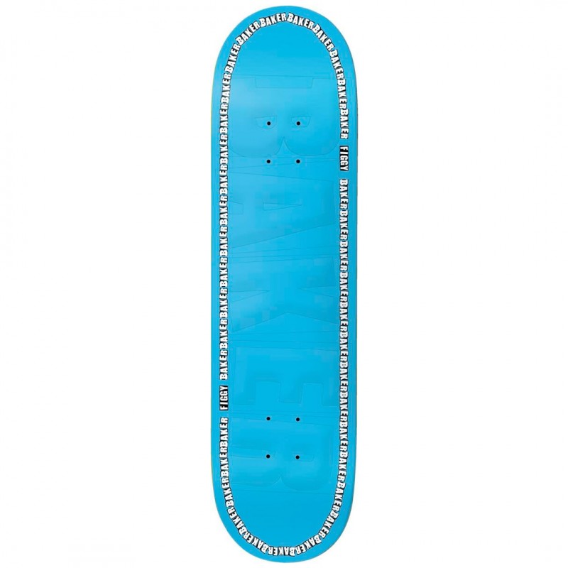 Baker Justin 'Figgy' Figueroa Edge Blue Embossed Skateboard Deck 8.38"