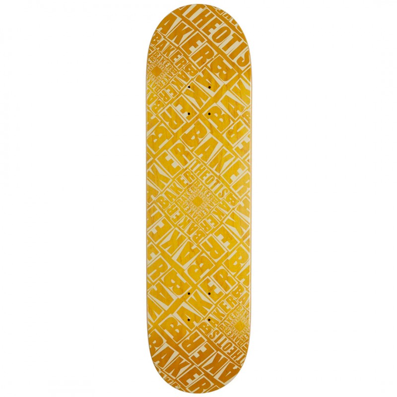 Baker Theotis Beasley Labyrinth Yellow Skateboard Deck 8.475"