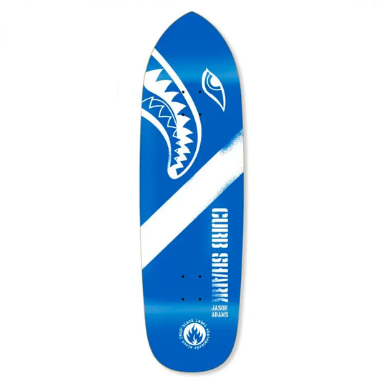Black Label Jason Adams Curb Shark Blue Skateboard Deck 9.5"
