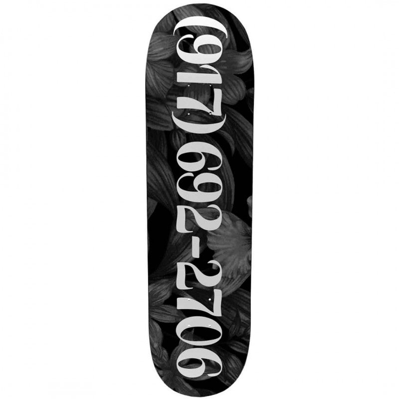 Call Me 917 Dialtone White Slick Skateboard Deck 8.25"