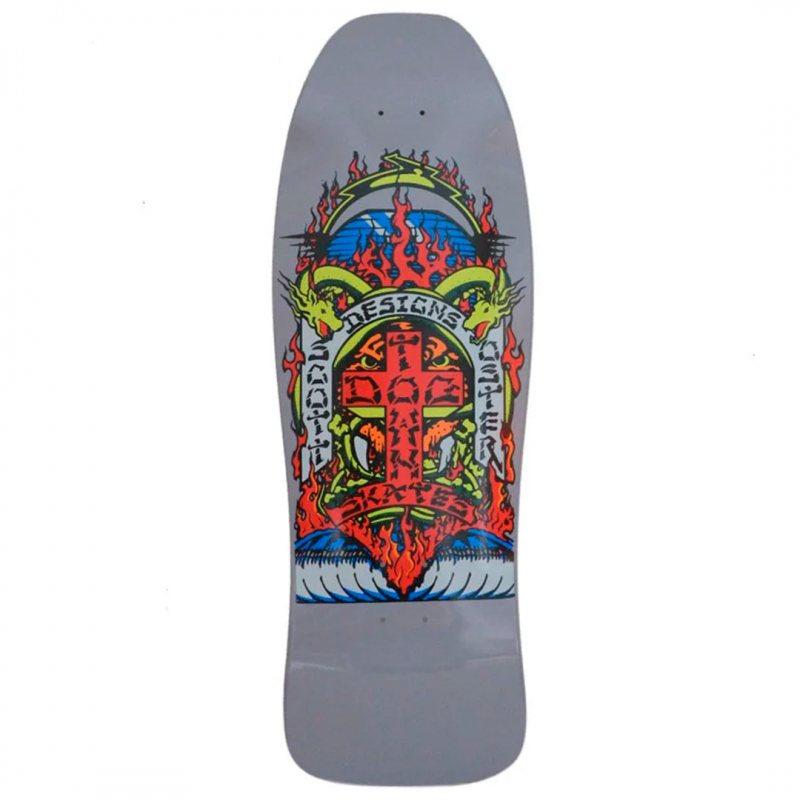Dogtown Scott Oster 80s Grey Skateboard Deck 10.361"