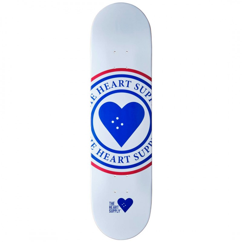 Heart Supply Insignia White Skateboard Deck 8.25"