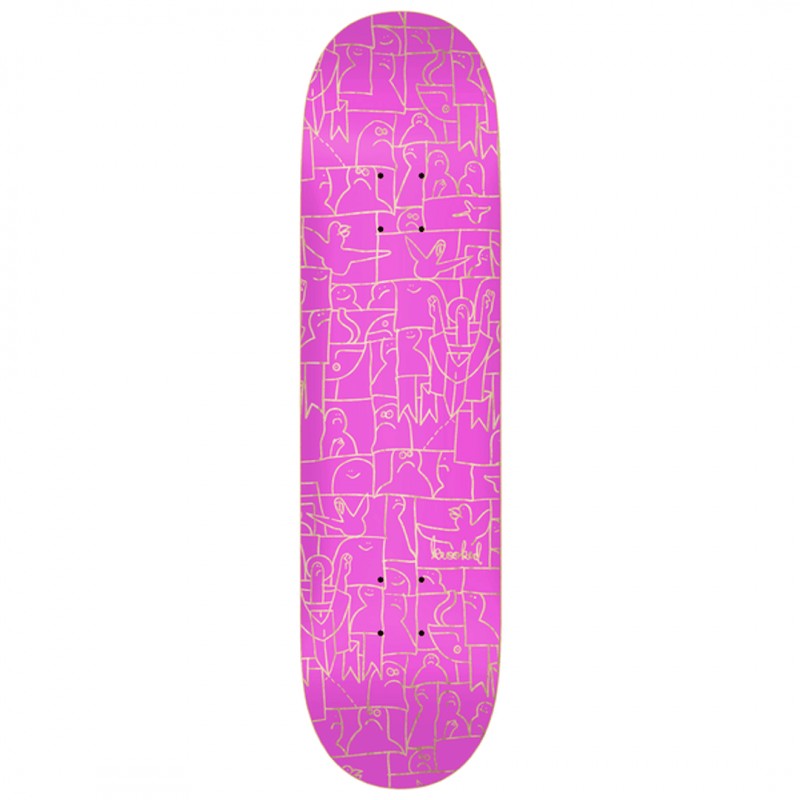 Krooked Flock Pink Skateboard Deck 8.06"