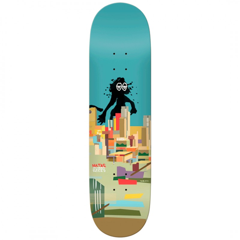 Krooked Natas Guest Art Blue Skateboard Deck 8.38"
