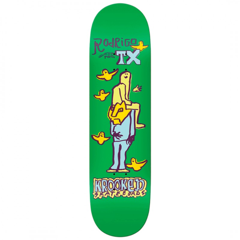 Krooked Rodrigo Tx Guest Green Skateboard Deck 8.06"