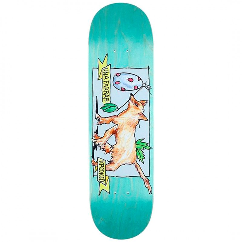 Krooked Una Farrar Debut Blue Skateboard Deck 8.28"