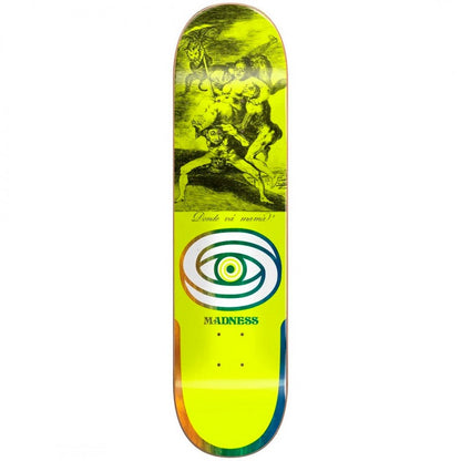 Madness Donde Neon Yellow Skateboard Deck 8.5"