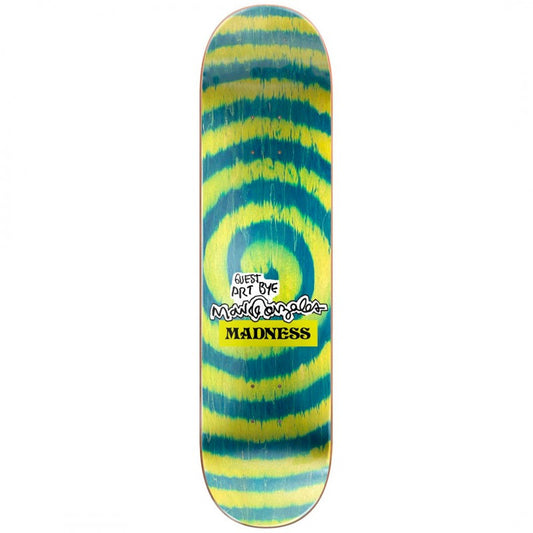 Madness Jack Fardell Gonz Green Swirl Skateboard Deck 8.5"