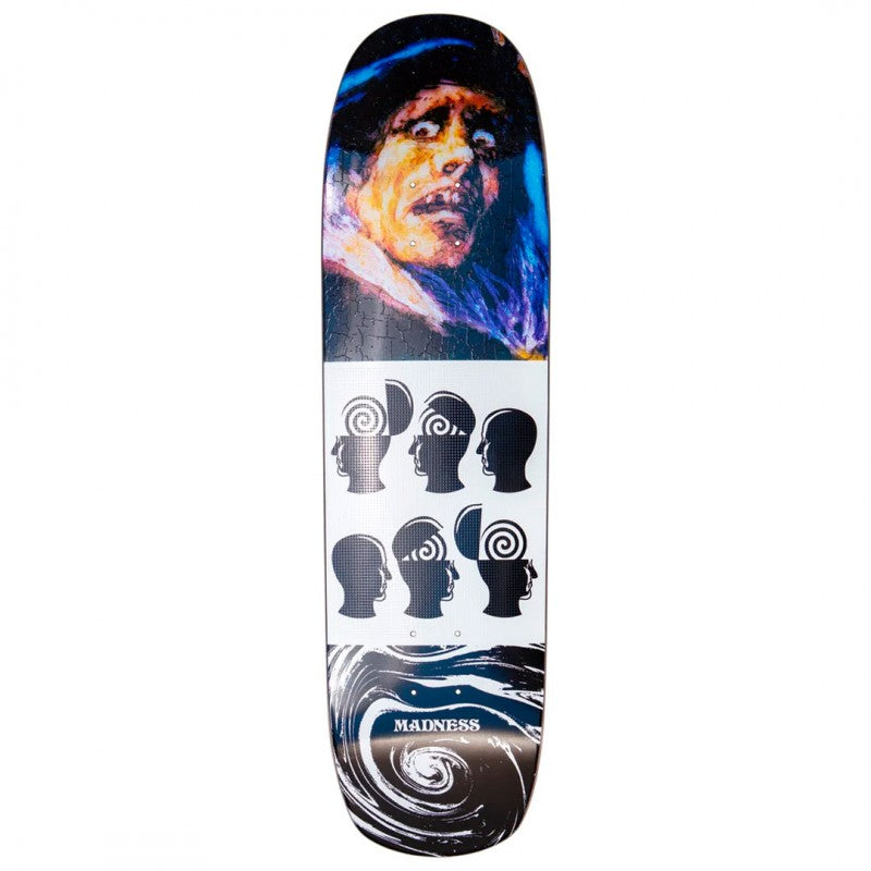 Madness Mind Control Black White Swirl Super Sap Skateboard Deck 8.375"
