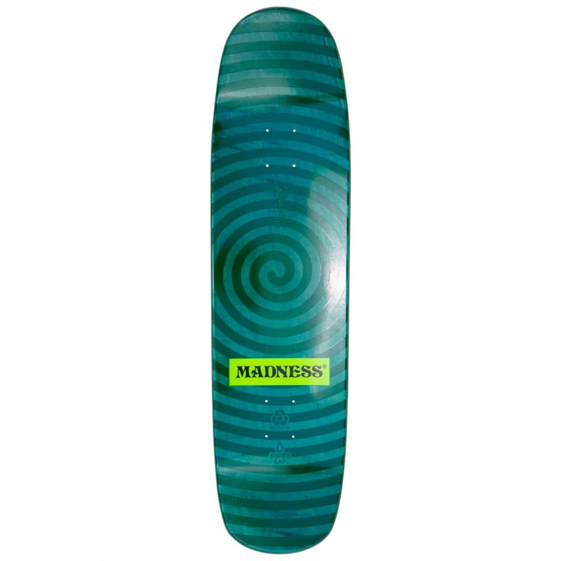 Madness Mind Control Black White Swirl Super Sap Skateboard Deck 8.375"
