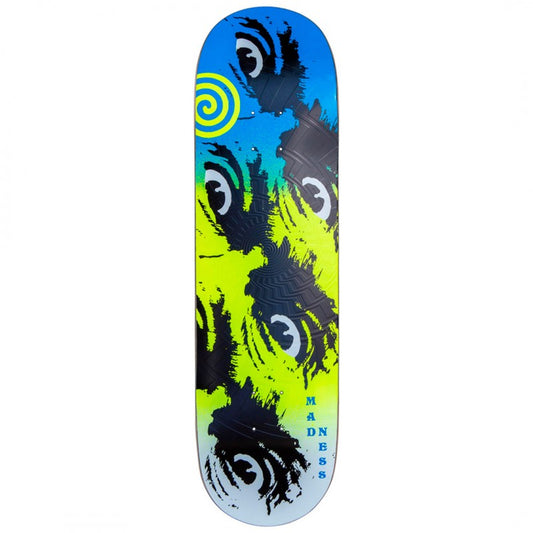 Madness Side Eye Blend Blue Yellow Super Sap Skateboard Deck 8.5"
