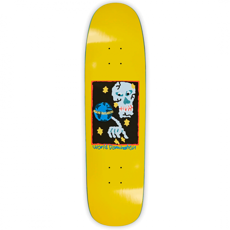 Polar Oskar Rozenberg World Domination Yellow P9 Skateboard Deck 8.625"