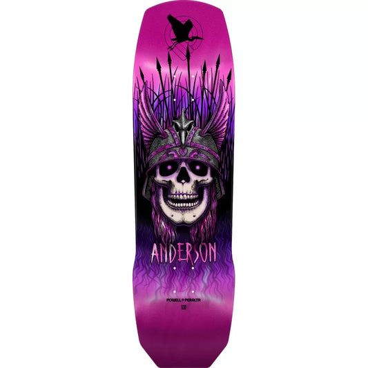 Powell Peralta Andy Anderson Heron 7-Ply Maple Pink Foil Skateboard Deck 9.13"