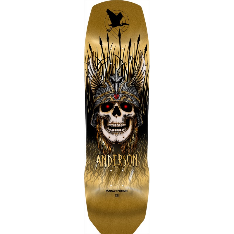 Powell Peralta Andy Anderson Heron Gold Foil Skateboard Deck 9.13"